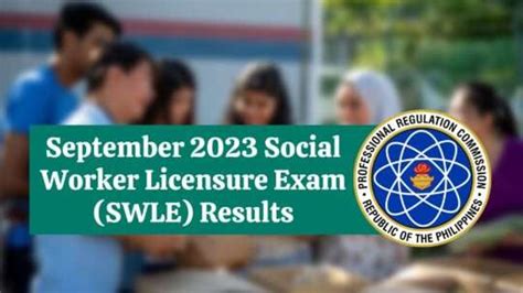 social work result|September 2023 Social Worker Board Exam Results (SWLE): .